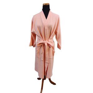 Carole Hochman Women's Pink Waffle Robe Size XL
